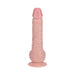 RealRock 9 in. Vibrating Cock with Balls Regular Straight Beige