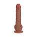 RealRock 9 in. Vibrating Cock with Balls Regular Straight Tan