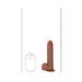 RealRock 8 in. Vibrating and Rotating Cock with Balls Regular Straight Tan