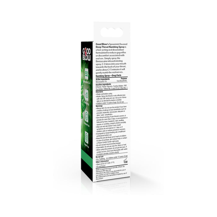 Good Blow Throat Numbing Spray Cinnamon/Spearmint 24-Piece POP Display