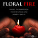 Master Series Fire Garden 3-Piece Rose Candle Set Black/Purple/Red