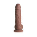 Easy Riders 7 in. Silicone Dildo with Balls Dark