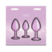 Rear Assets 3-Piece Metal Plug Kit Iridescent Pink with Pink Gem