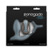 Renegade Pinnacle Rechargeable Cockring and Gyrating Plug with Remote Gray