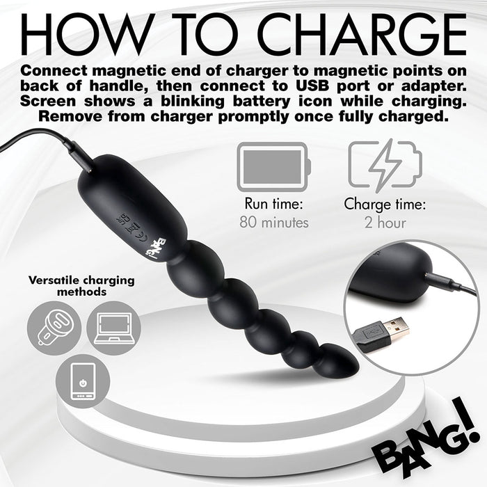 BANG! Digital Silicone Anal Beads