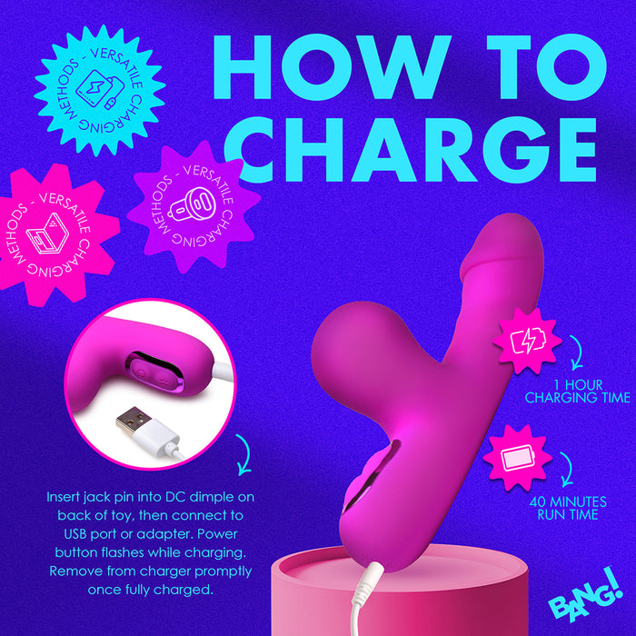 BANG! Mini Suction Rabbit Vibrator Purple