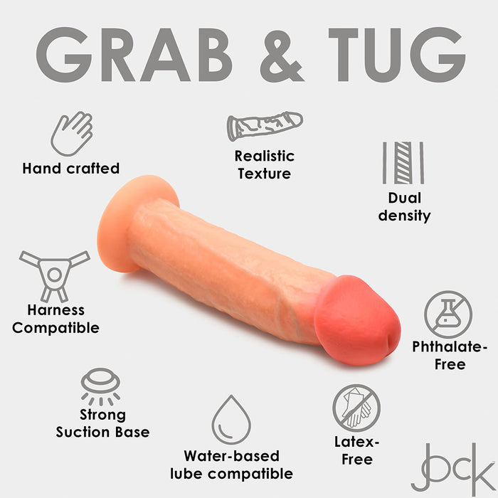 JOCK 8.5 in. Realistic Skin Silicone Dildo