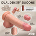 JOCK Real Skin 8 in. Silicone Dildo with Balls Medium