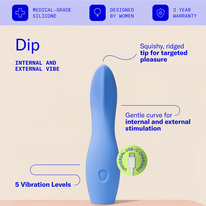 Dame Dip 2.0 Classic Vibrator Periwinkle