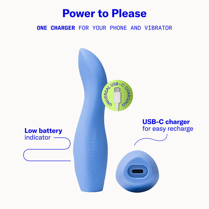 Dame Dip 2.0 Classic Vibrator Periwinkle