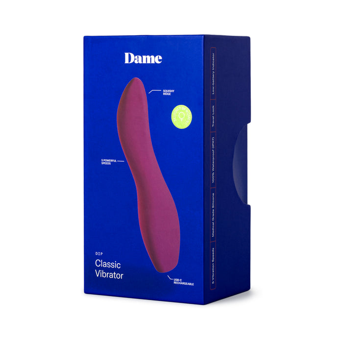 Dame Dip 2.0 Classic Vibrator Plum