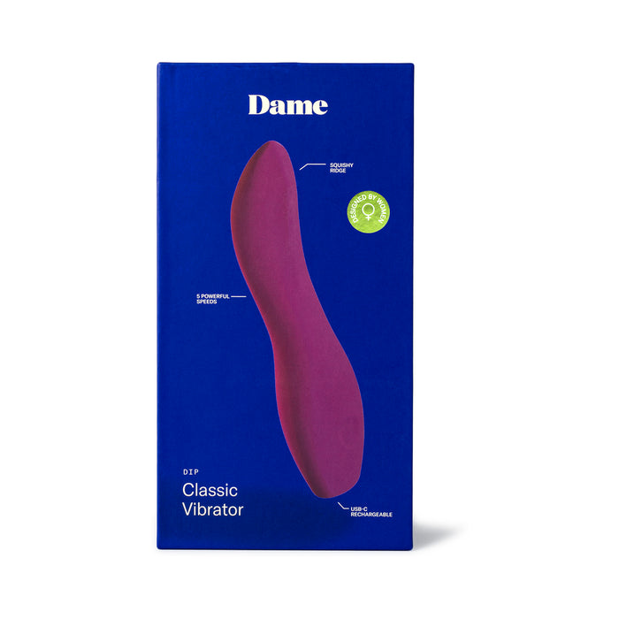Dame Dip 2.0 Classic Vibrator Plum