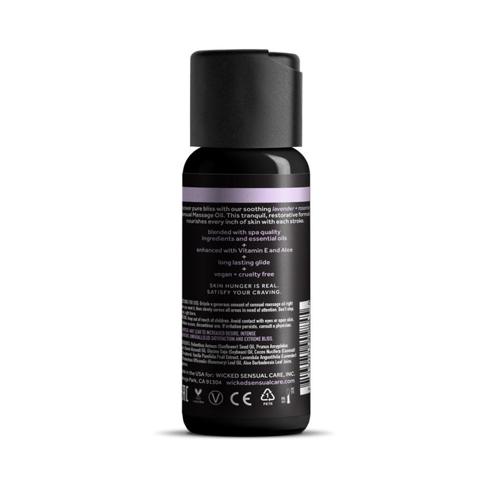 Wicked Lavender and Rosemary Massage Oil 4 oz.