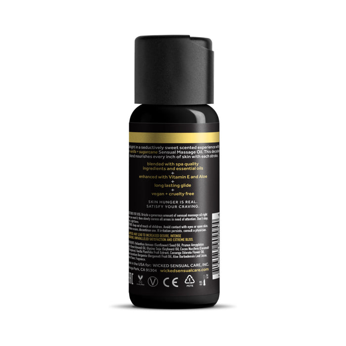 Wicked Vanilla and Sugarcane Massage Oil 4 oz.