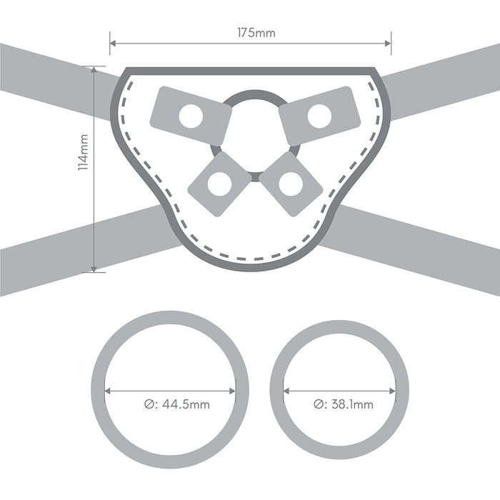 Together Pop 6 in. Silicone Dildo & Harness Set Pink