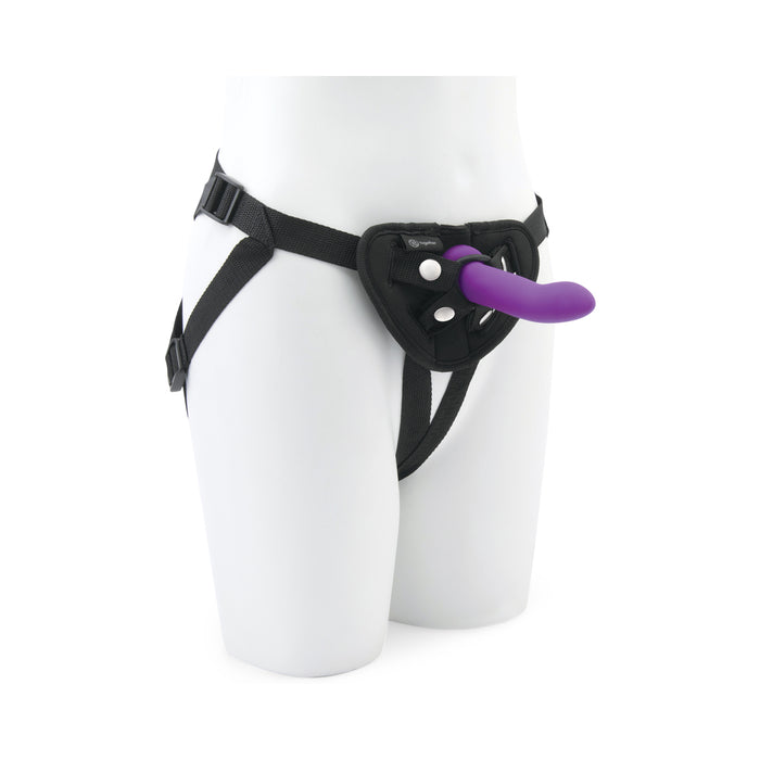 Together Duo 2-Piece 5 / 7 in. Silicone Dildo & Harness Set Purple