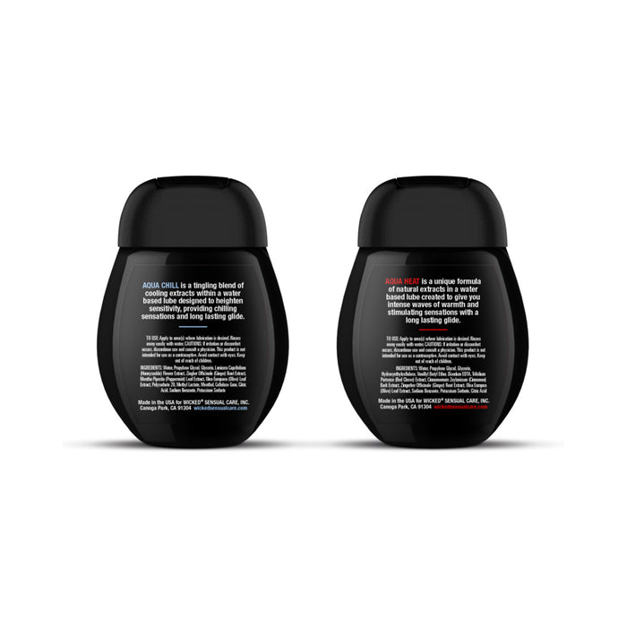 Wicked Sensual Care Sensation Kit Cooling and Warming Intimate Lubricants 1.5 oz.