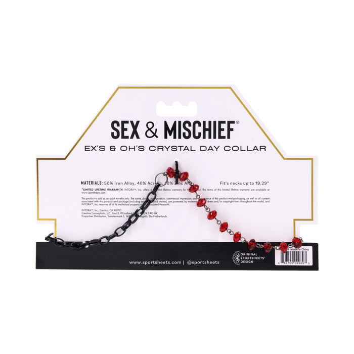 Sportsheets Sex & Mischief Ex's & Oh's Crystal Day Collar