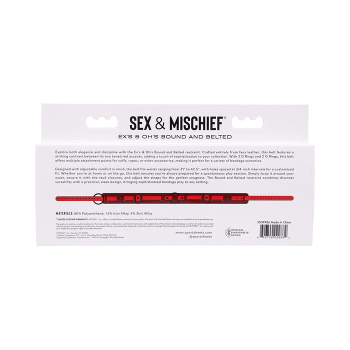 Sportsheets Sex & Mischief Ex's & Oh's Bound and Belted