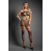 Fantasy Lingerie Sheer Unholy Strappy Gothic Cross Knit Footless Bodystocking Dress O/S