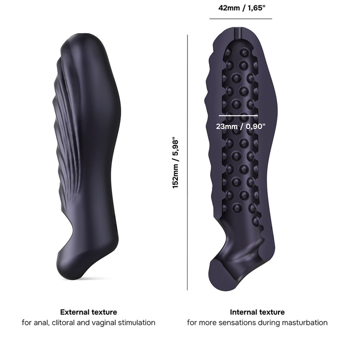 MAN WAN Ryzer Penis Extender and Soft Masturbating Sleeve Black Plum