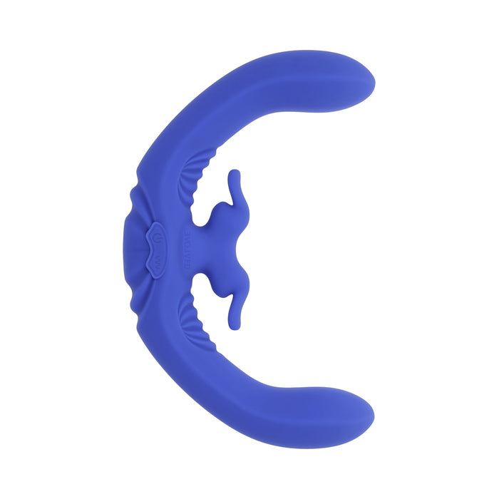 Evolved Lovebirds Rechargeable Silicone Remote-Controlled Dual-Ended Vibrator Blue