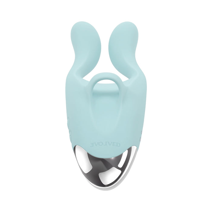 Evolved Couples Therapy Rechargeable Silicone Flexible Arm Tapping Finger Vibrator Mint