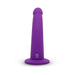 Together Tilt 6.5 in. Silicone Dildo and Harness Set Purple