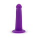 Together Tilt 6.5 in. Silicone Dildo and Harness Set Purple