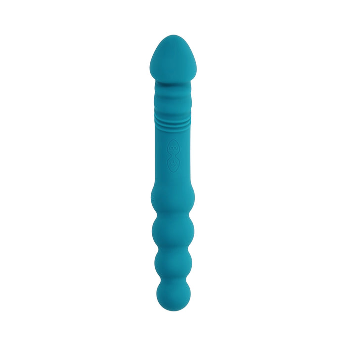 Evolved Flip Flop Rechargeable Silicone Dual-Ended Vibrator Teal