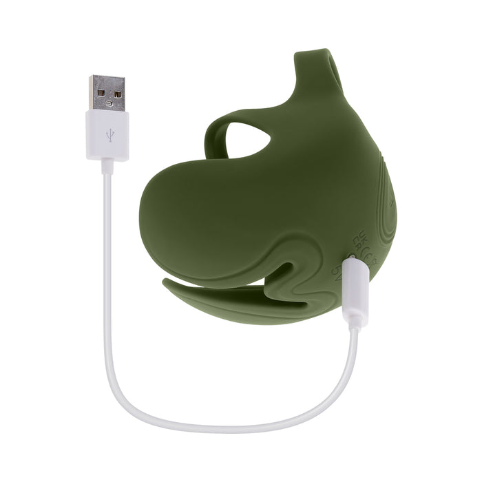 Zero Tolerance Nutty Buddy Rechargeable Cock Ring Stimulator Silicone Green