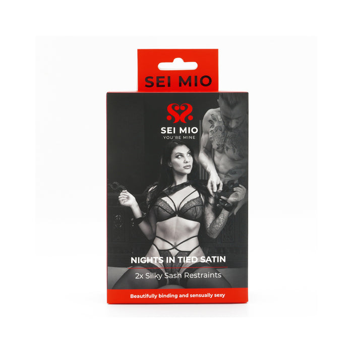 SEI MIO Nights in Tied Satin 2 x Silk Sash Restraints
