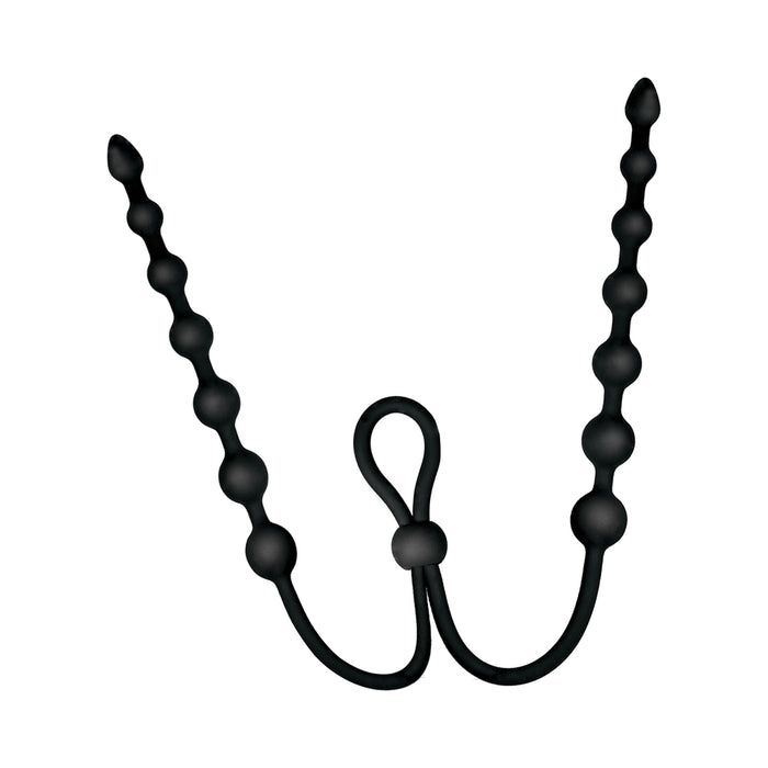 Ass-Sation Dual Silicone Anal Beads Black