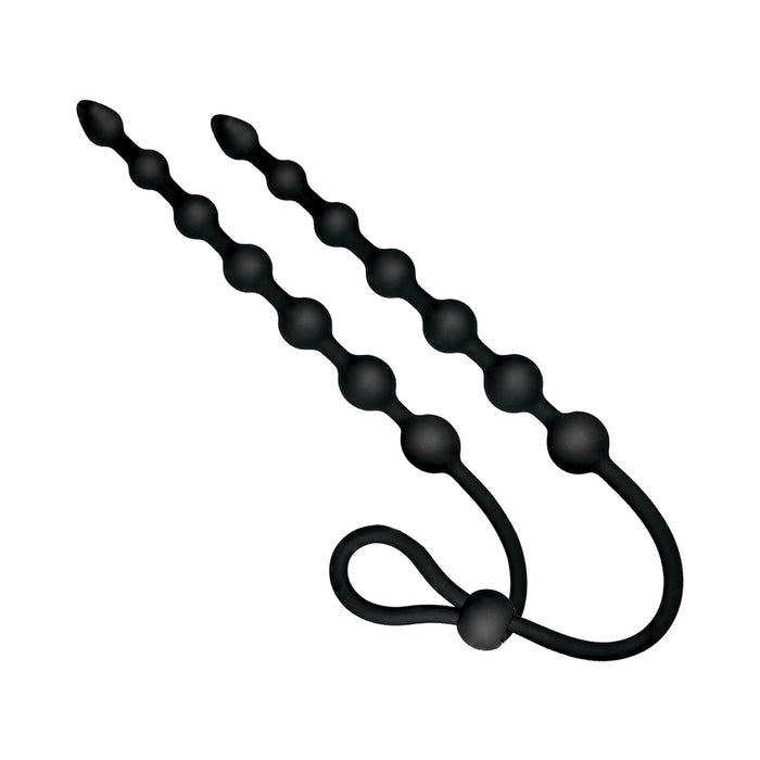 Ass-Sation Dual Silicone Anal Beads Black