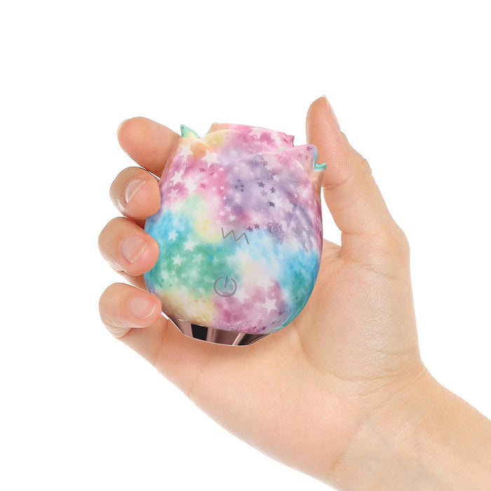Adam & Eve Eve's Ravishing Rose Tapping Clitoral Stimulator Rainbow