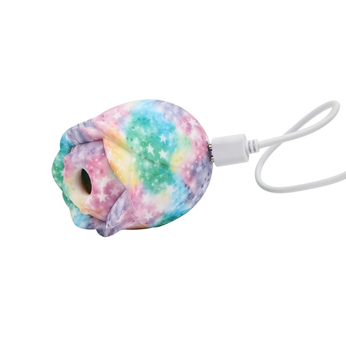 Adam & Eve Eve's Ravishing Rose Tapping Clitoral Stimulator Rainbow