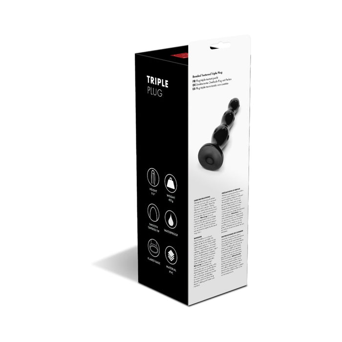 Prowler RED Beaded Textured Triple Plug Black