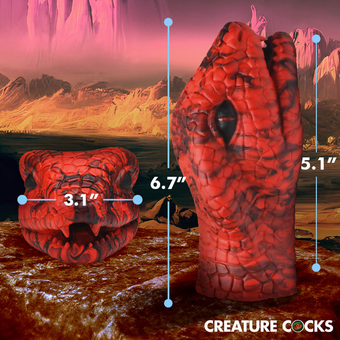 Creature Cocks Serpentine Stroker Silicone Masturbator Red