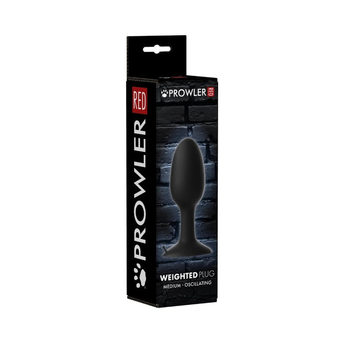 Prowler RED Weighted Butt Plug Black Medium