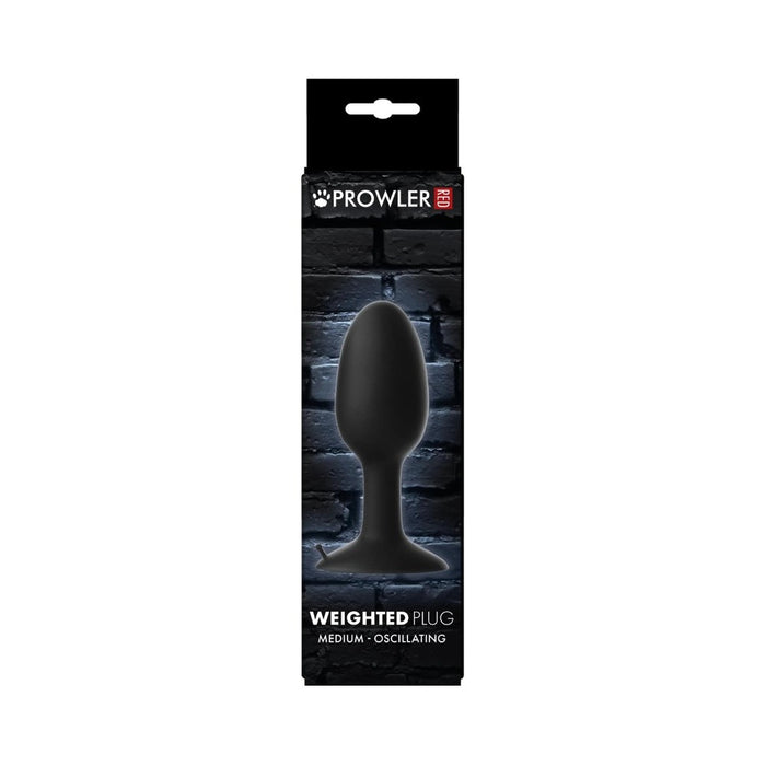 Prowler RED Weighted Butt Plug Black Medium