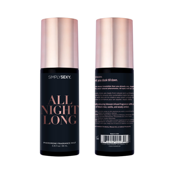 Simply Sexy Pheromone Body Mist All Night Long 3.35 oz.