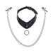 Sportsheets Velvet Noir Collar & Removable Clamps