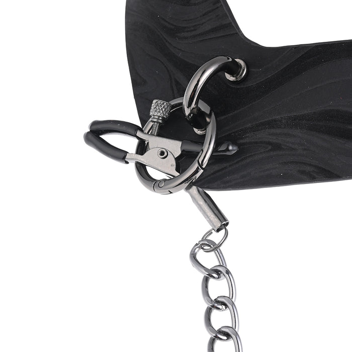 Sportsheets Velvet Noir Collar & Removable Clamps