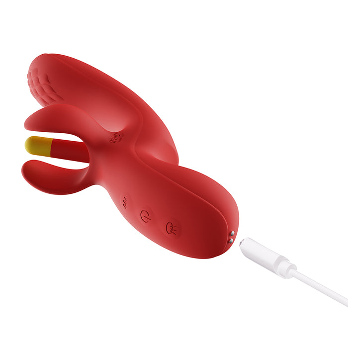 Honey Play Box Fortexa App-Controlled Kinky Finger Flapping Dual Stimulator Red