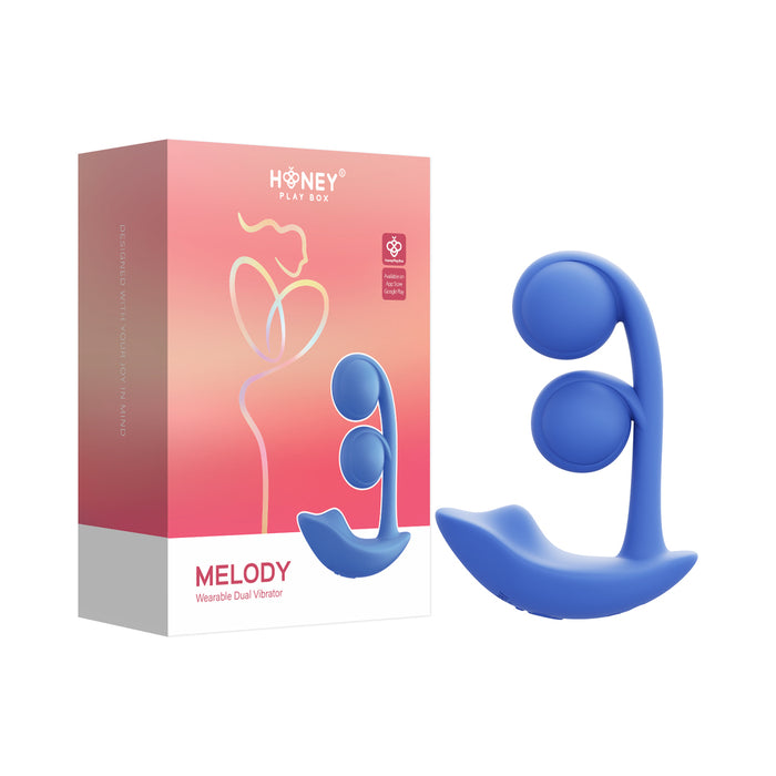 Honey Play Box Fortexa App-Controlled Kinky Finger Flapping Dual Stimulator Blue