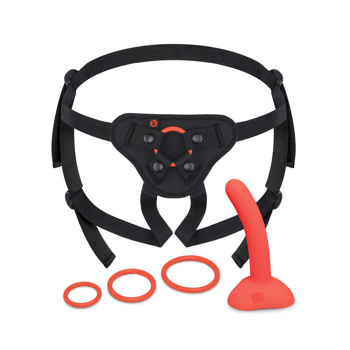 b-Vibe Beginners Strap-On Harness Set with 5 in. Silicone Dildo Peg