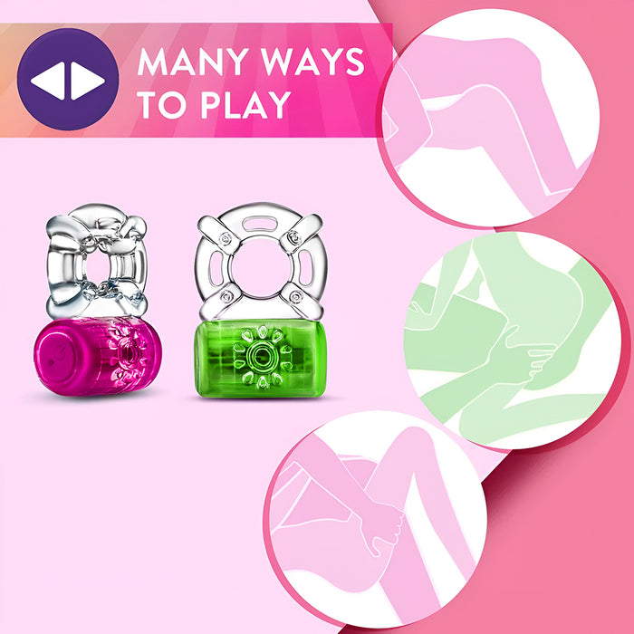Play With Me Pleaser Rechargeable C-Ring Neon Green