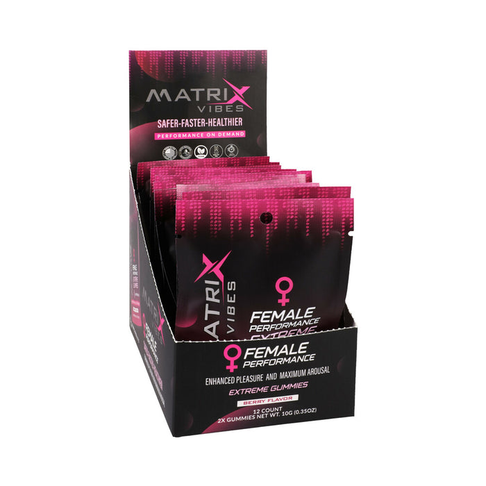 Matrix Female Performance Extreme Gummies Berry 2-Pack 12-Piece Display