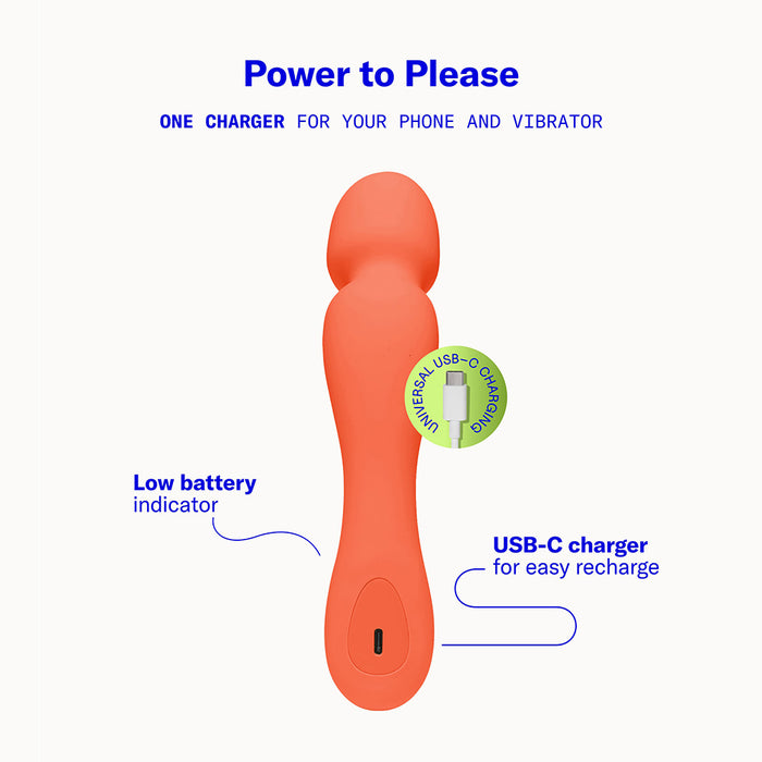 Dame Min Mini Wand Vibrator Papaya