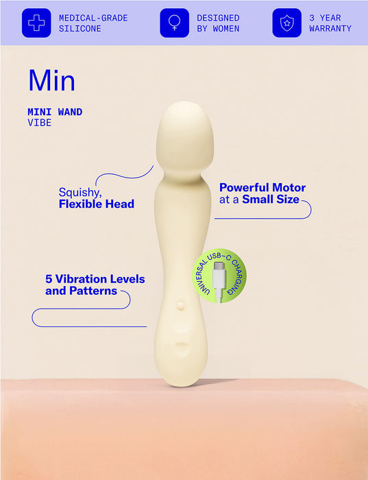 Dame Min Mini Wand Vibrator Butter